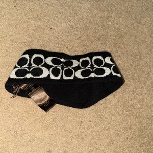 Coach Monogram Black and White Headband